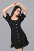 OWO THE LABEL Stylish Dress with Puff Sleeve For Women (OTLDRS2014)